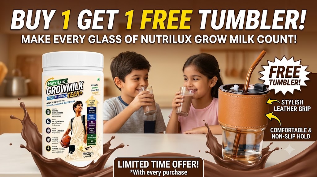 Buy NutriLux Grow Milk and get a free tumbler